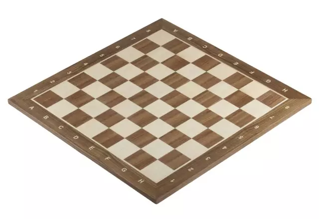 Ensemble Pieces d'Echecs en Bois de Buis et Echiquier Alphanumérique