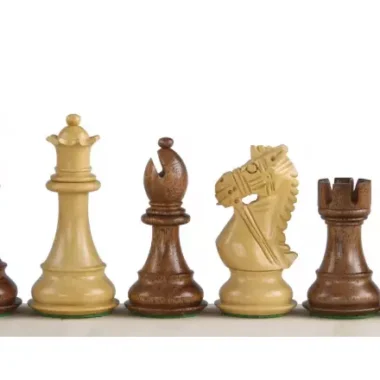 Pièces d'Échecs Staunton Mariage Royal en Bois de Buis et Acacia