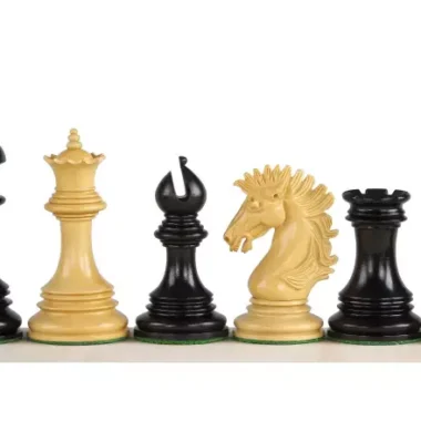 Pièces d'Échecs de Collection en Bois de Buis et Ébène