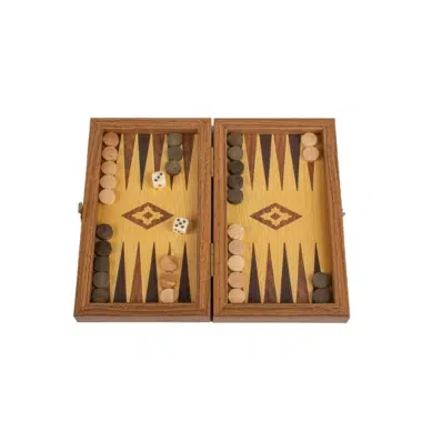 Backgammon en Replique de Bois de Chêne et Noyer