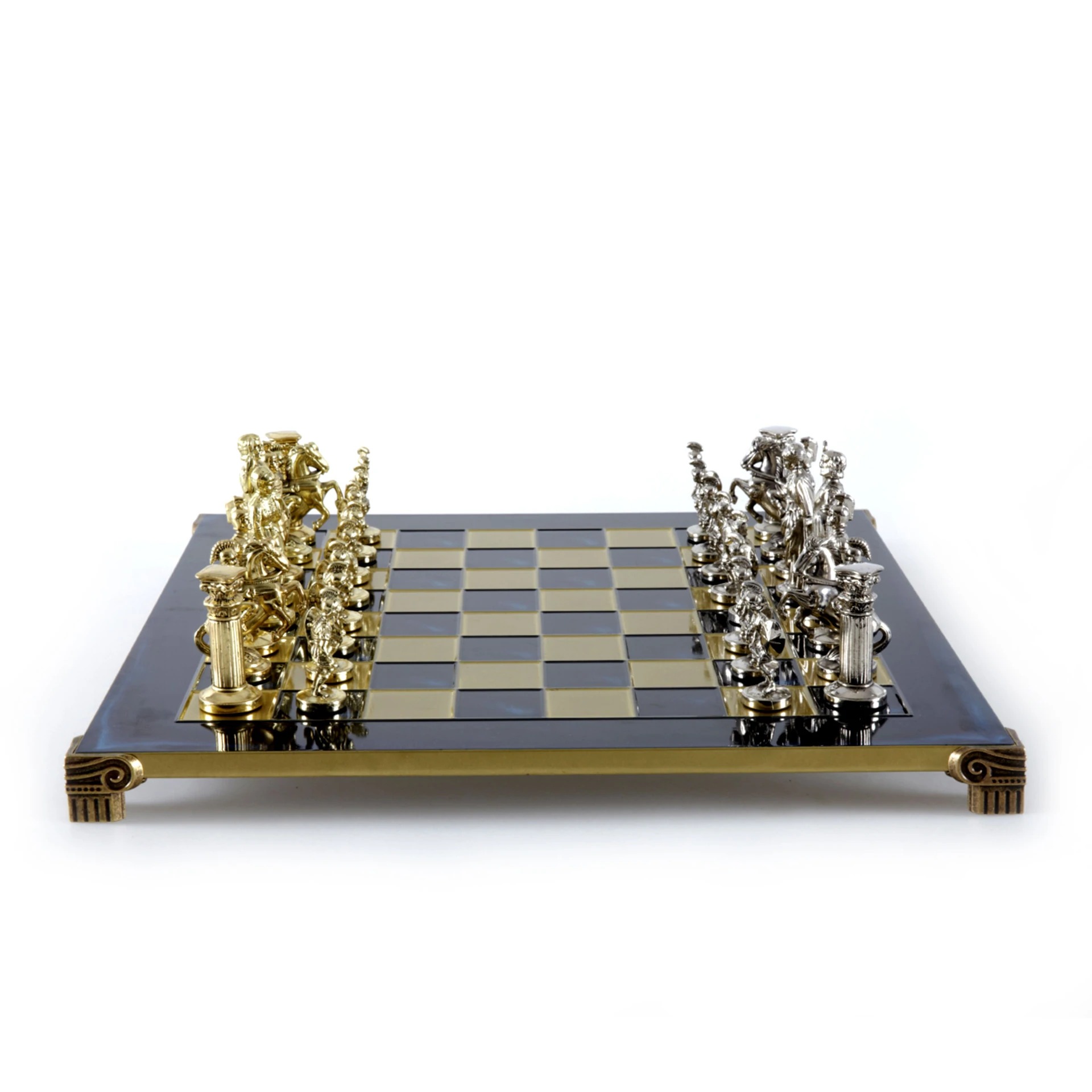 Ensemble Jeu d'Echecs Période Greco Romaine Argent et Doré – Image 19