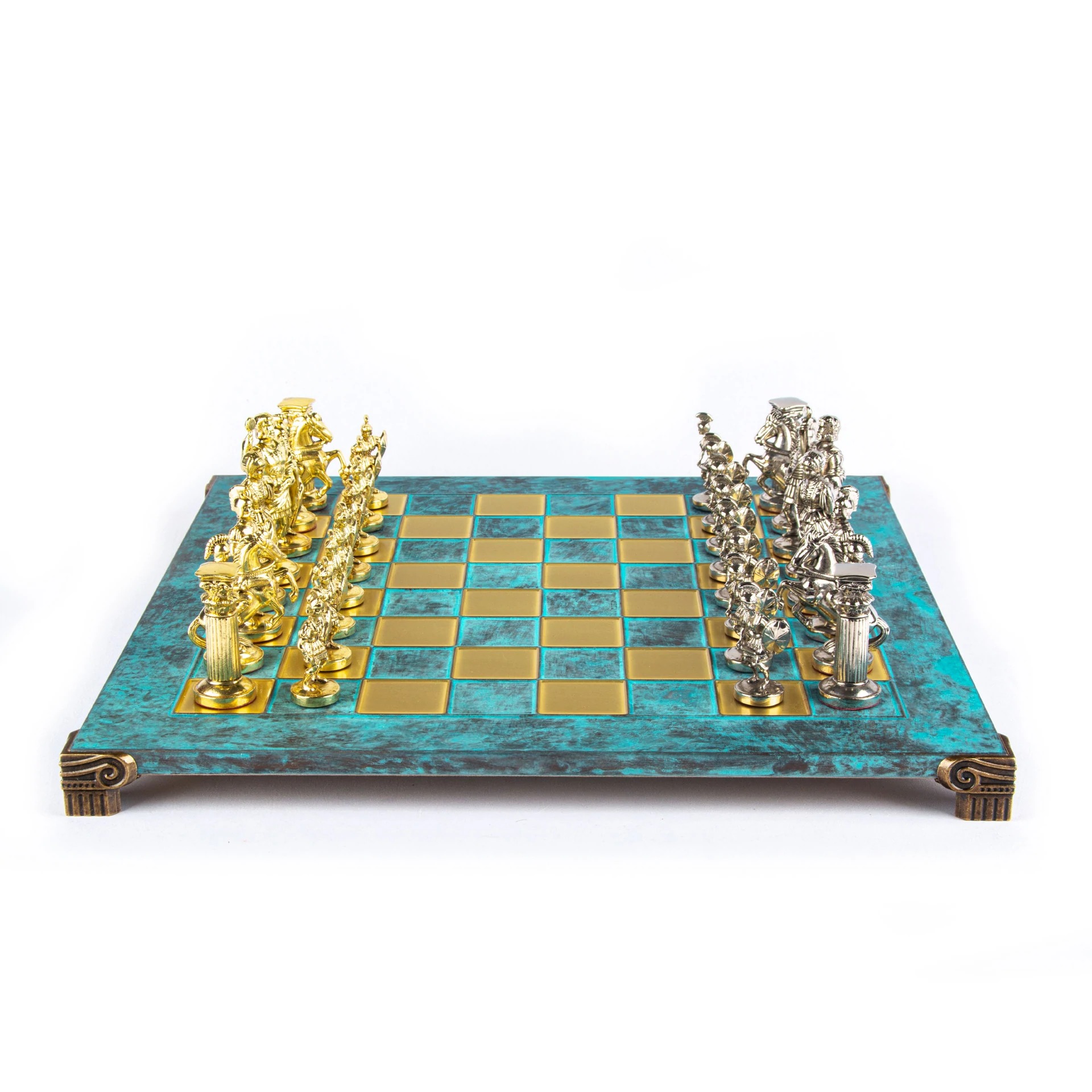 Ensemble Jeu d'Echecs Période Greco Romaine Argent et Doré – Image 23