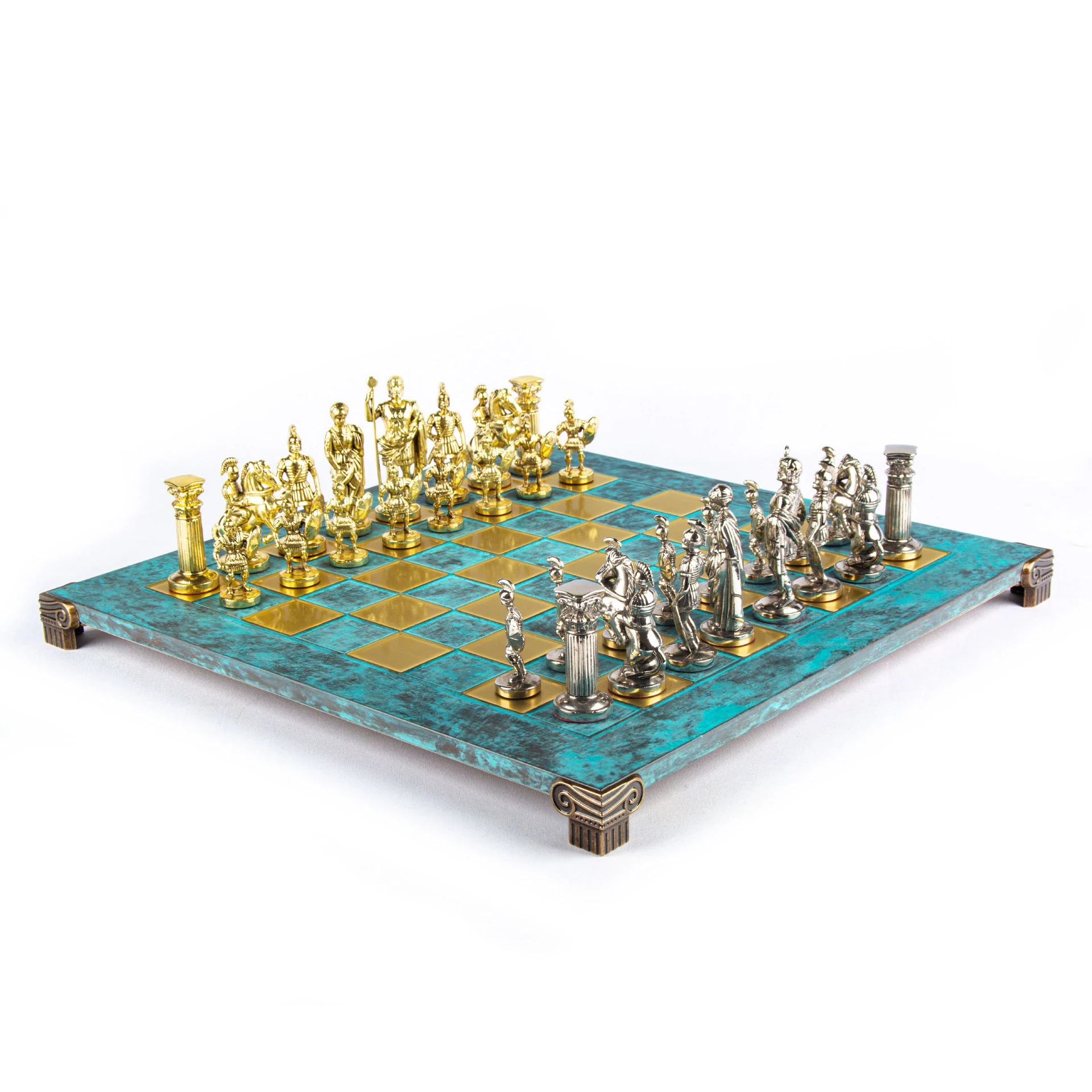 Ensemble Jeu d'Echecs Période Greco Romaine Argent et Doré – Image 22