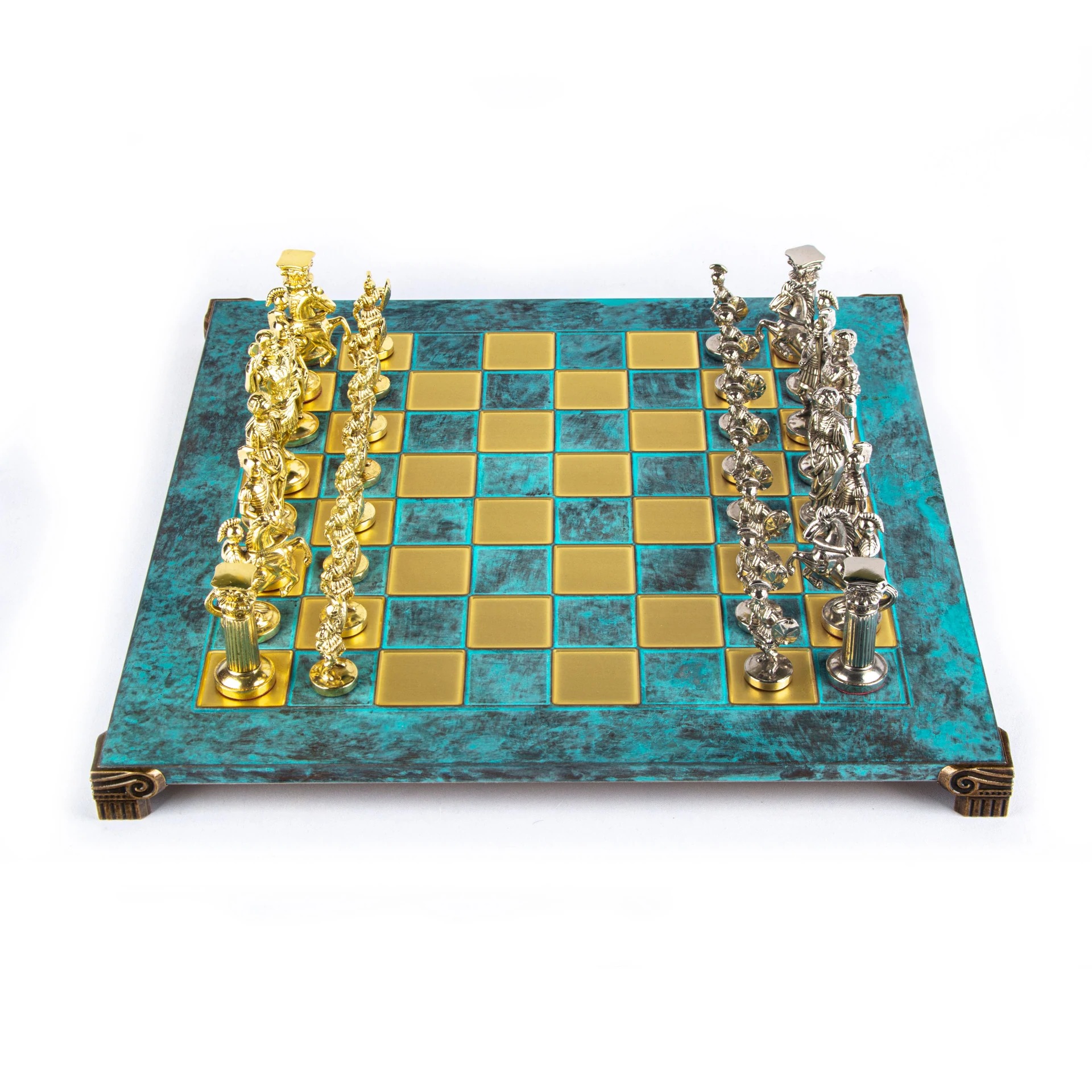 Ensemble Jeu d'Echecs Période Greco Romaine Argent et Doré – Image 24