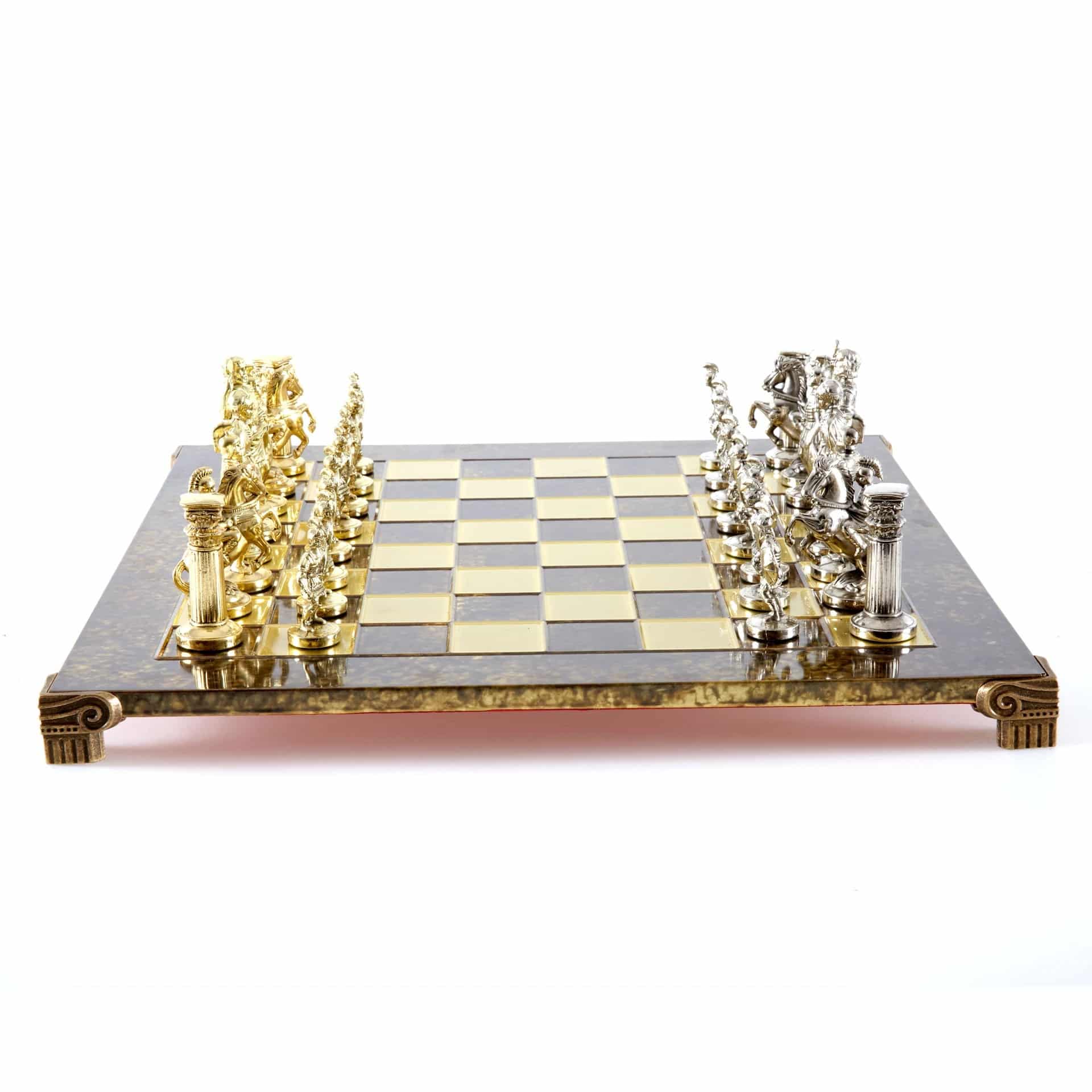 Ensemble Jeu d'Echecs Période Greco Romaine Argent et Doré – Image 3