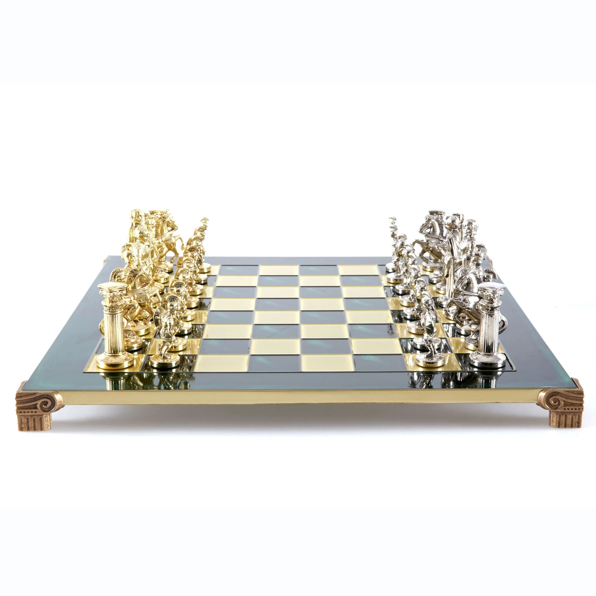 Ensemble Jeu d'Echecs Période Greco Romaine Argent et Doré – Image 13