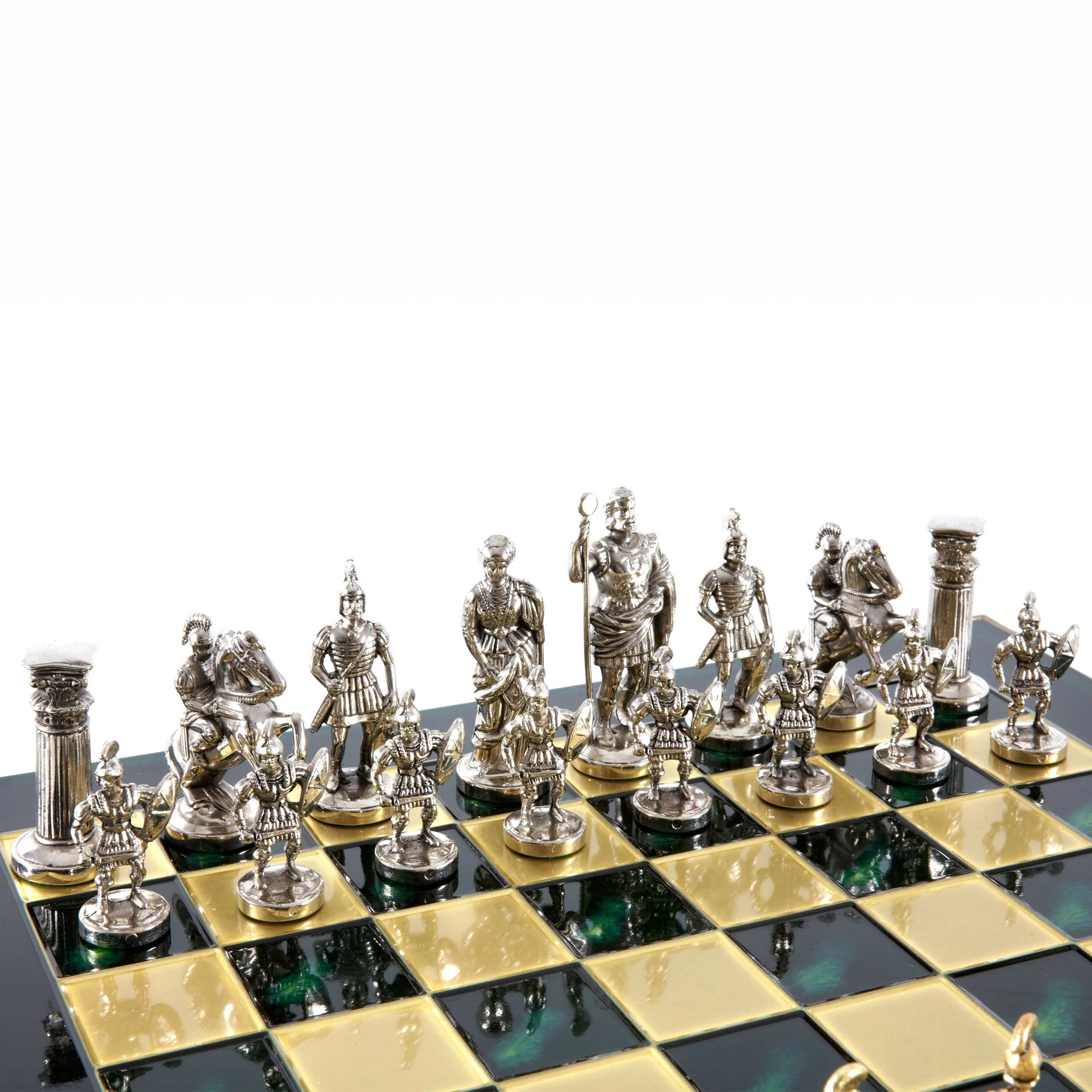 Ensemble Jeu d'Echecs Période Greco Romaine Argent et Doré – Image 14