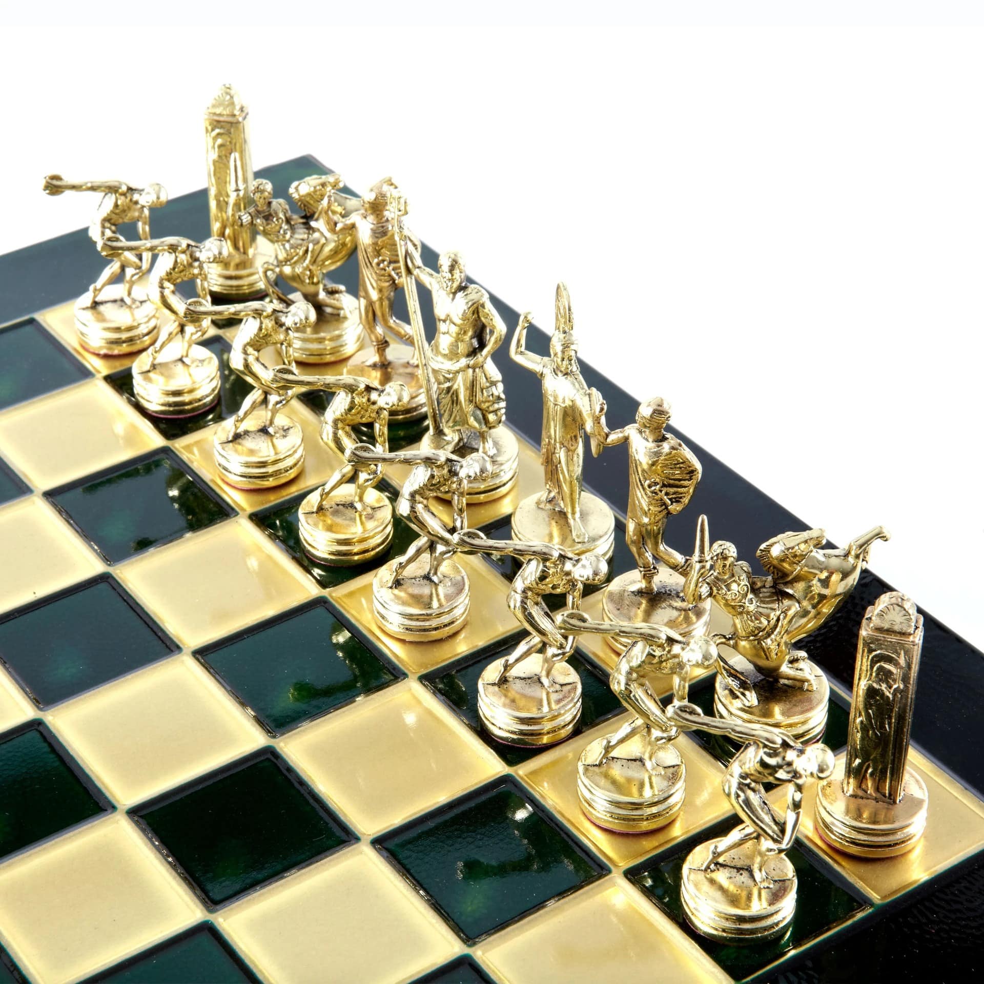 Ensemble de Jeu d'Échecs en Metal Lanceurs de Disque Or & Argent - 36 x 36 cm – Image 17