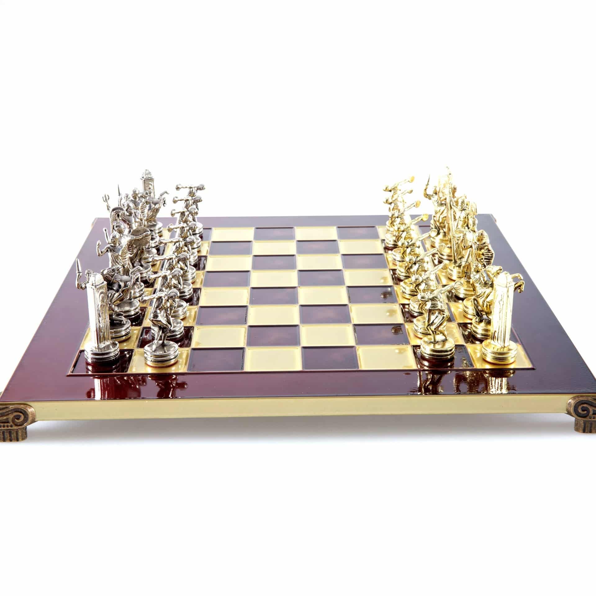 Ensemble de Jeu d'Échecs en Metal Lanceurs de Disque Or & Argent - 36 x 36 cm – Image 11