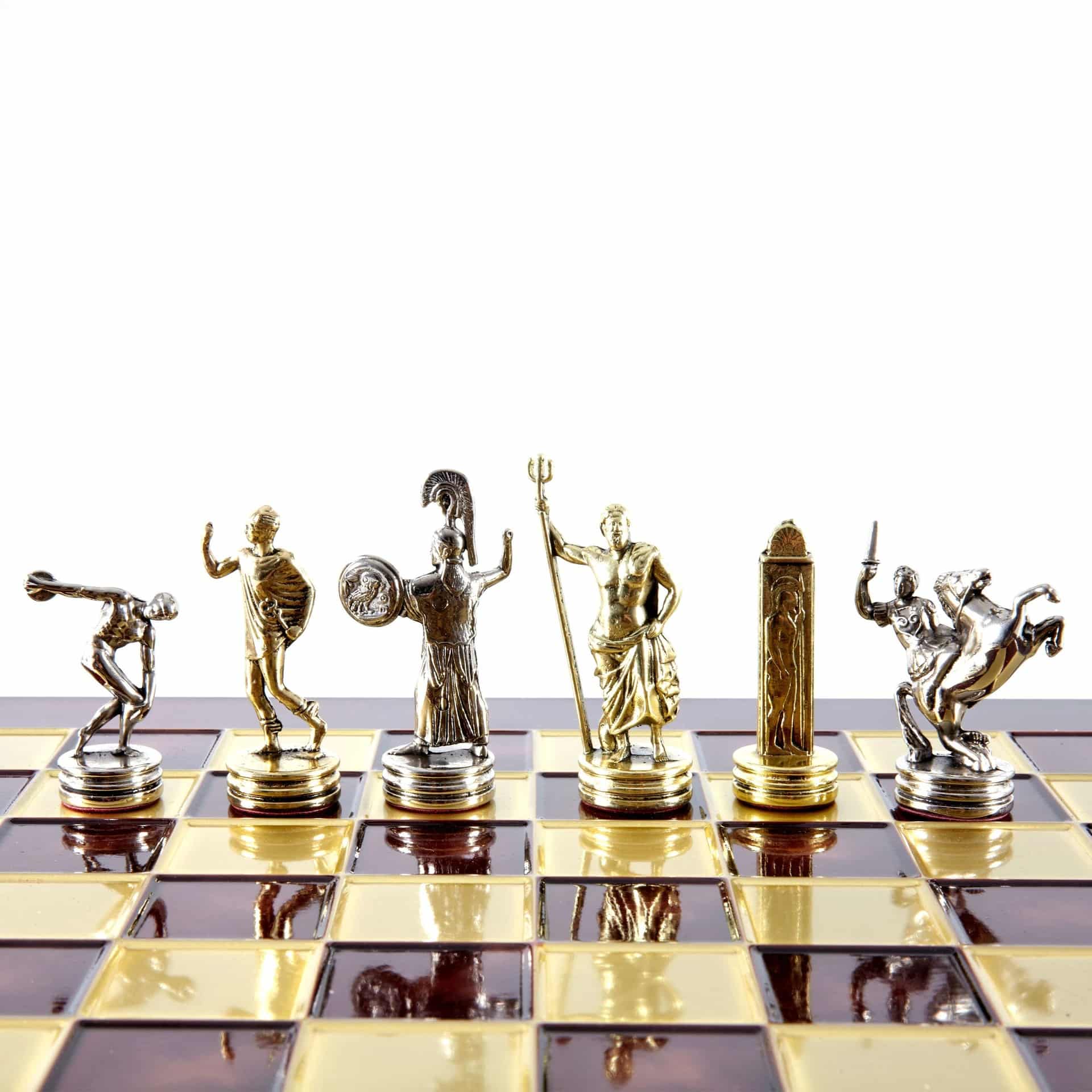 Ensemble de Jeu d'Échecs en Metal Lanceurs de Disque Or & Argent - 36 x 36 cm – Image 14