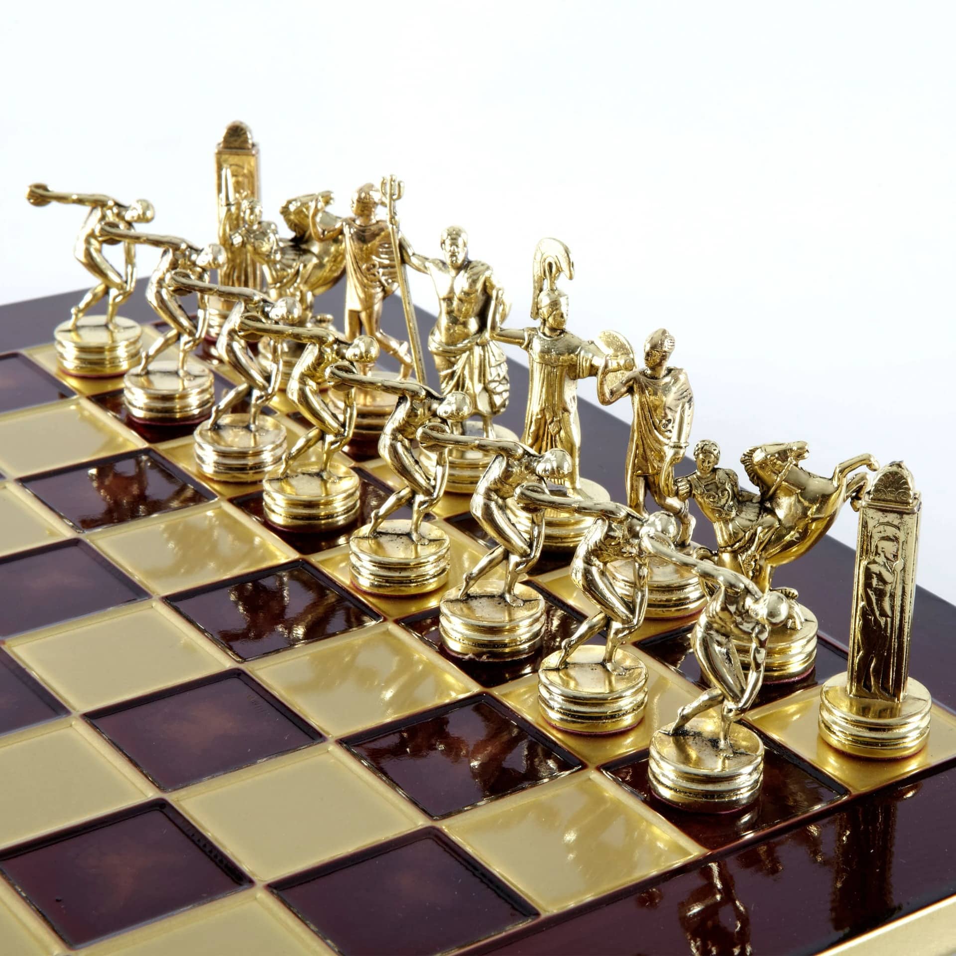 Ensemble de Jeu d'Échecs en Metal Lanceurs de Disque Or & Argent - 36 x 36 cm – Image 13
