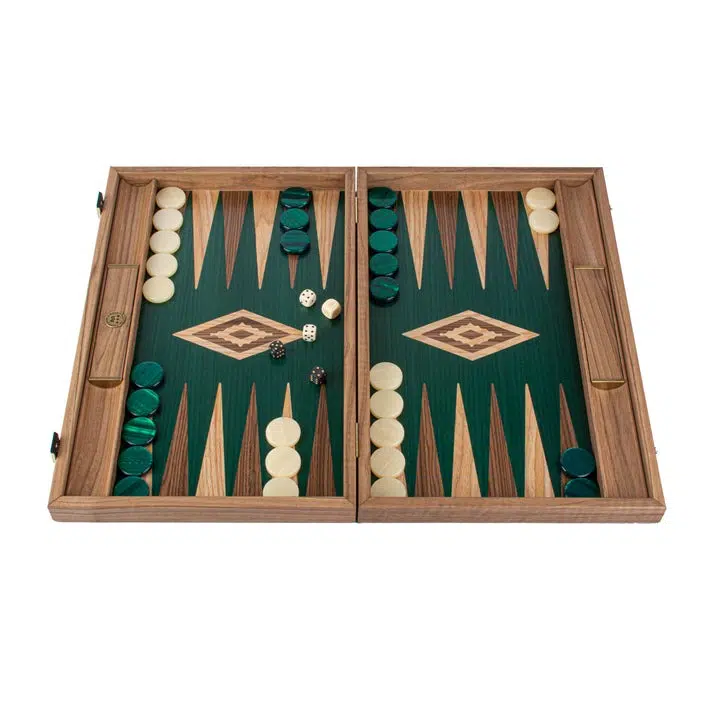 Backgammon en Chêne Vert et Noyer