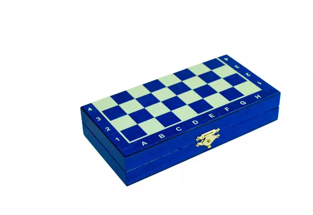 Petit Jeu d’Echecs Pliant 20 x 20 cm et Pièces Staunton avec Rangement