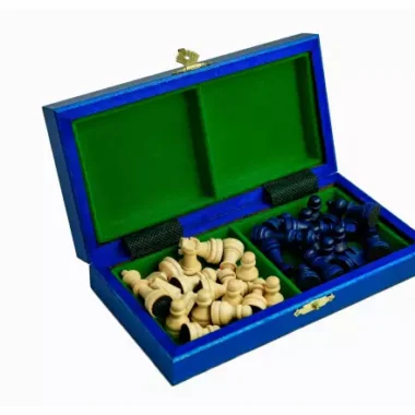 Petit Jeu d’Echecs Pliant 20 x 20 cm et Pièces Staunton avec Rangement