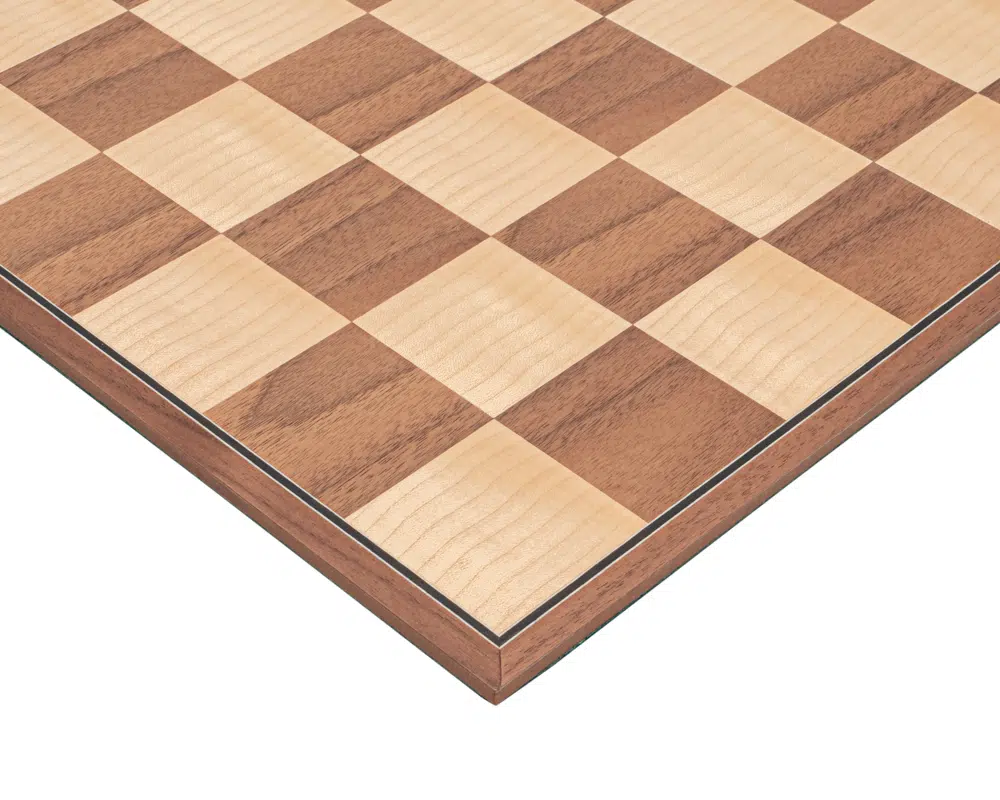 Ensemble d’Echecs Staunton Conquest – Pièces en Bois et Echiquier Pliant en Bois de Noyer et Erable