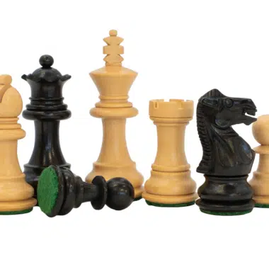 Ensemble d’échecs de luxe Kingsclere en ébène et noyer