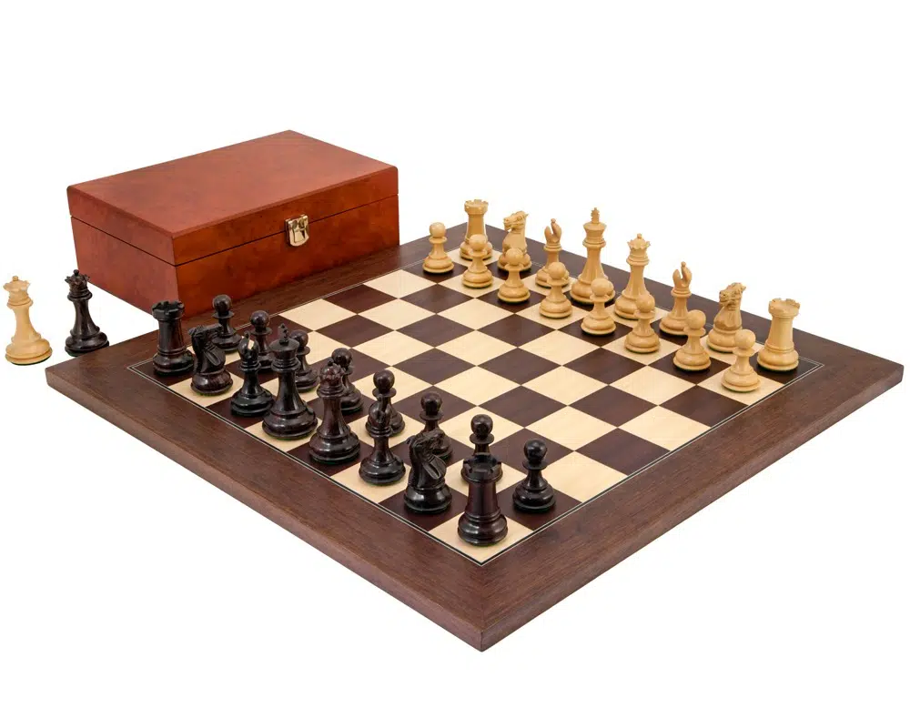 Jeu d'échecs Windsor en bois de palissandre avec coffret - Le Palais Des Echecs