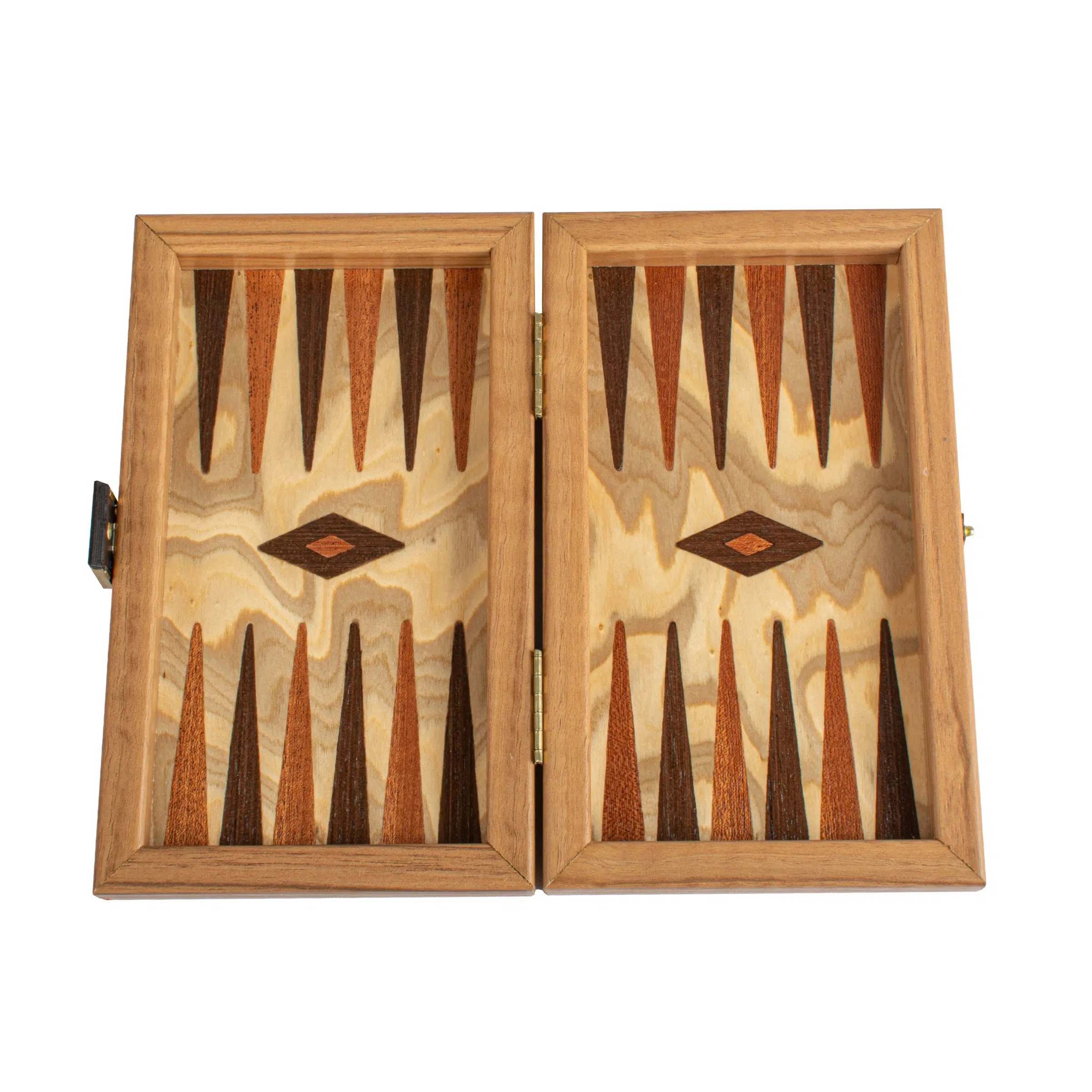 Petit Backgammon Liège Naturel Design Cubique - Pions Bois – Image 4
