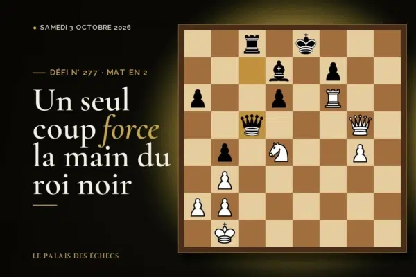 Position du défi d’échecs n° 277 : Les Blancs jouent et matent en 2