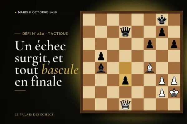 Position du défi d’échecs n° 280 : Les Blancs jouent et gagnent du matériel