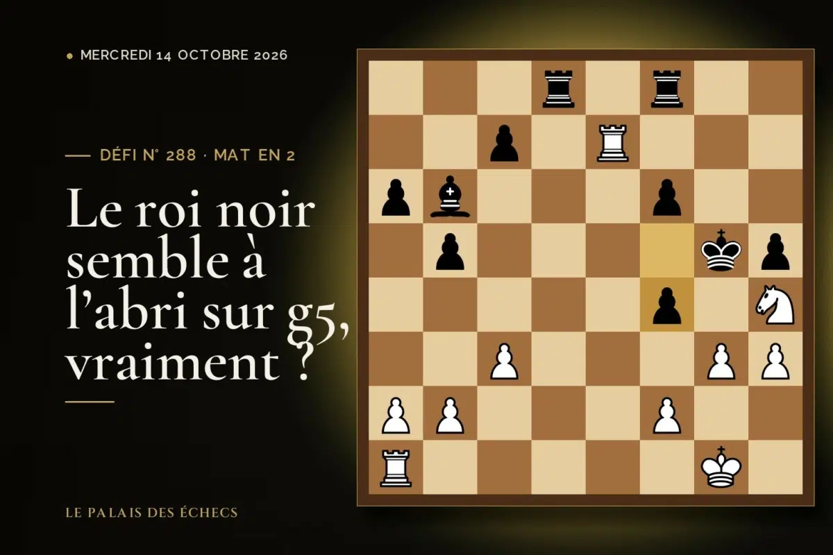 Position du défi d’échecs n° 288 : Les Blancs jouent et matent en 2