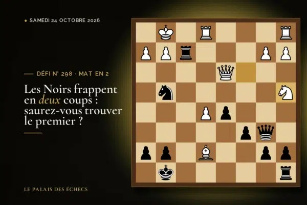Position du défi d’échecs n° 298 : Les Noirs jouent et matent en 2